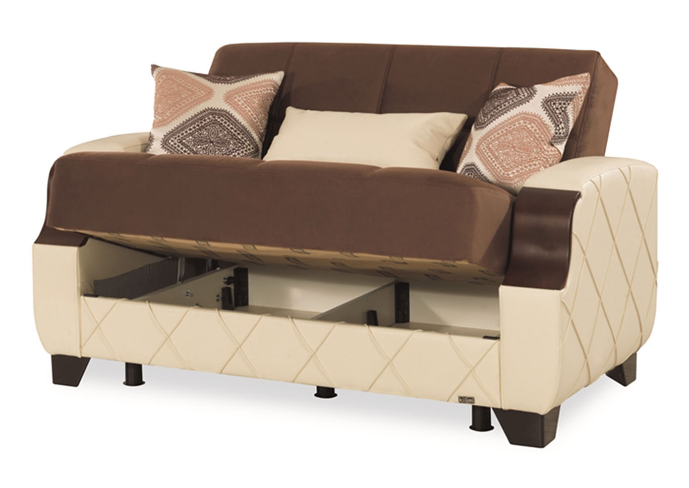 Molina Brown Microsuede Love Seat,Ottomanson (Previously Casamode)